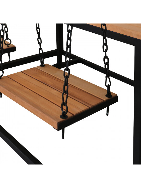 Беседка HOBEL ADEL 1+6 BLACK METAL/WOOD TIK (6) 