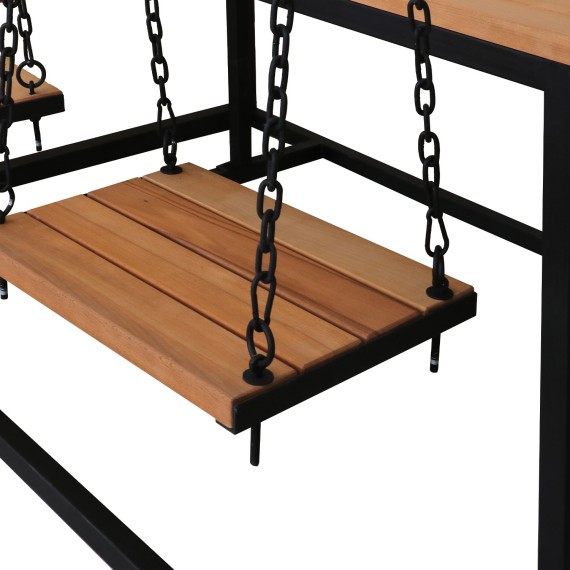Garden house HOBEL ADEL 1+6 BLACK METAL/WOOD TIK (6) 