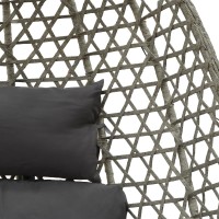 Garden rocking chair KOOPMAN HANGING CHAIR RATTAN LIGHT GREY (FD4000820)
