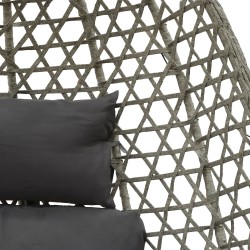 Garden rocking chair KOOPMAN HANGING CHAIR RATTAN LIGHT GREY (FD4000820)