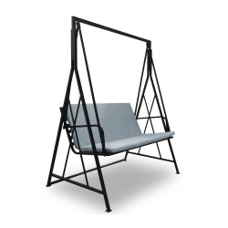 Garden rocking chair HOBEL JASPER METAL BLACK (4) 