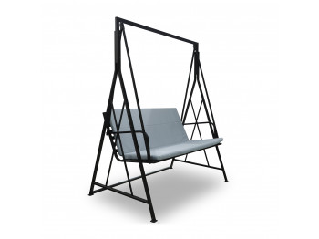 Garden rocking chair HOBEL JASPER METAL BLACK (4) 