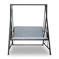 Garden rocking chair HOBEL JASPER METAL BLACK (4) 