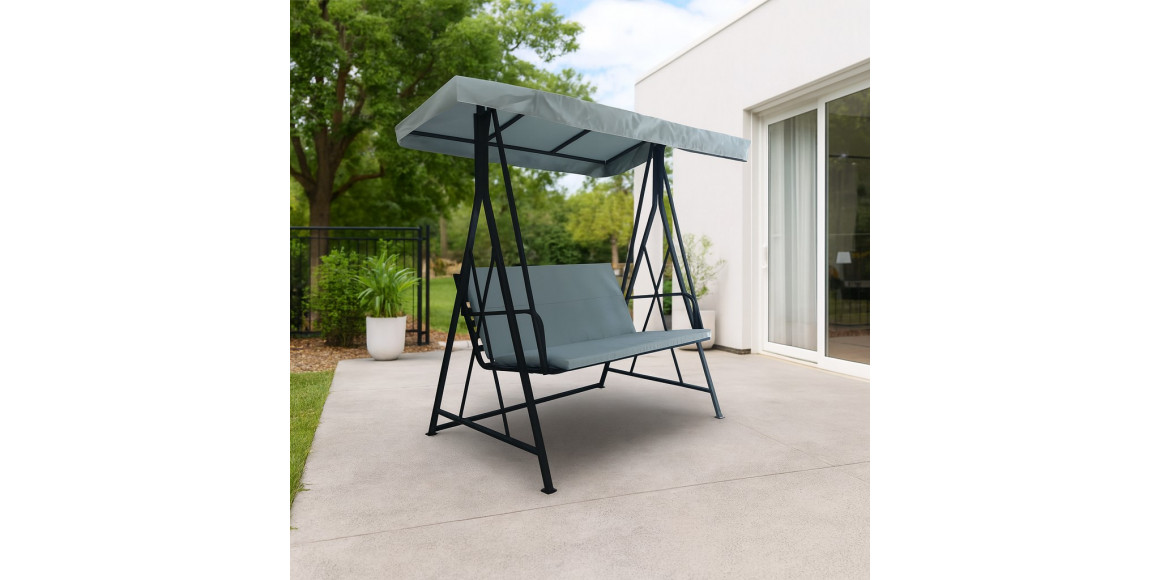 Садовый кресло качалка HOBEL JASPER ROOF METAL BLACK (4) 