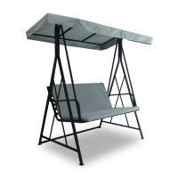Garden rocking chair HOBEL JASPER ROOF METAL BLACK (4) 