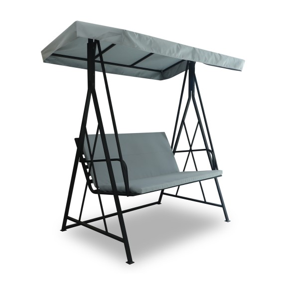 Garden rocking chair HOBEL JASPER ROOF METAL BLACK (4) 
