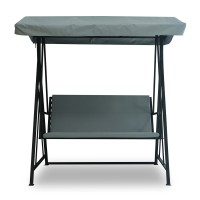 Garden rocking chair HOBEL JASPER ROOF METAL BLACK (4) 