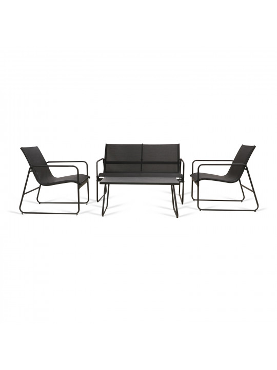 Garden set KOOPMAN FURNITURE SET 4PCS BLACK (X99001650)