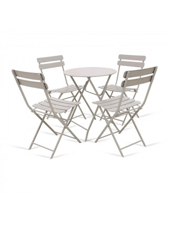 Garden set KOOPMAN GARDEN FURNITURE 1+4 WHITE (CK9200930/CK9200910)