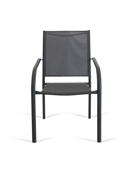 Garden set KOOPMAN SET 1+2 TABLE GLASS DIA 60CM BLACK (X60000150/X61000110)