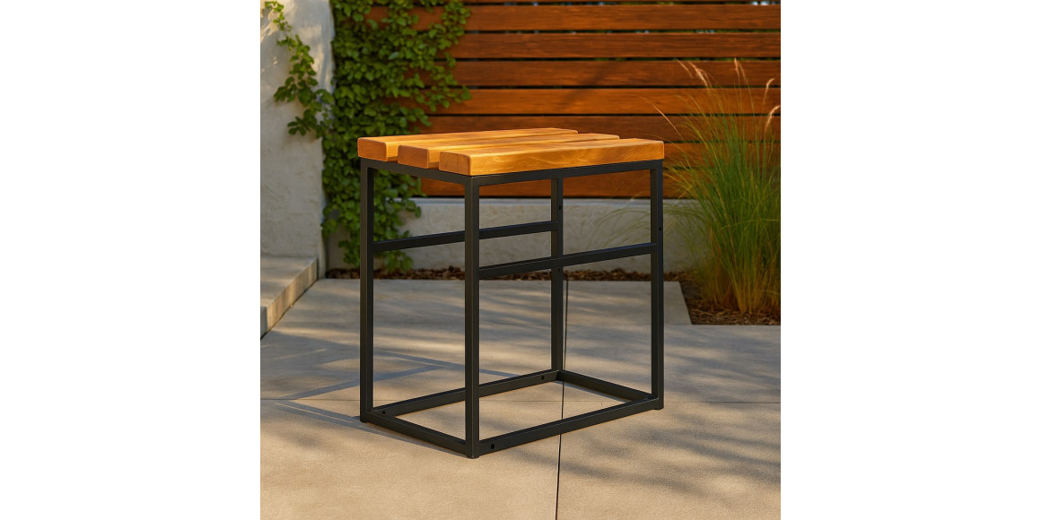 Այգու սեղան HOBEL LAGOON SID TABLE METAL BLACK/WOOD TIK (1) 