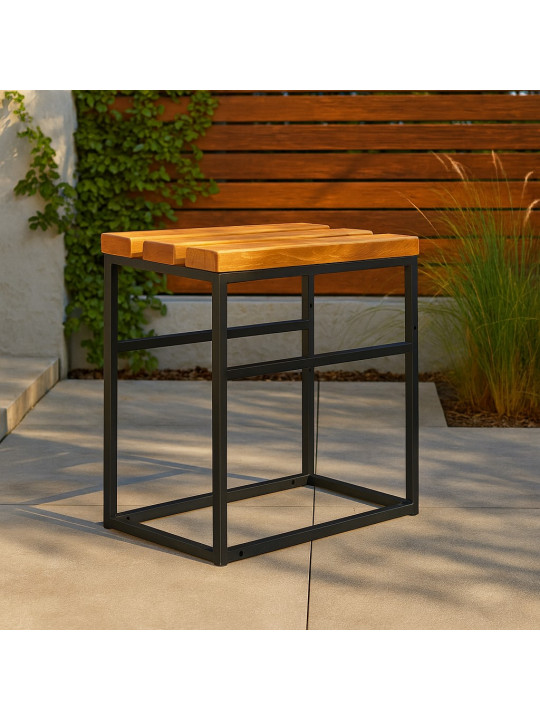 Այգու սեղան HOBEL LAGOON SID TABLE METAL BLACK/WOOD TIK (1) 