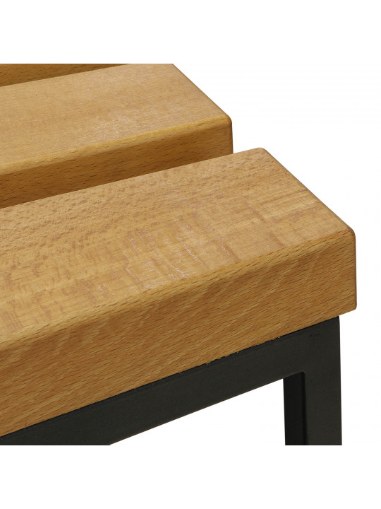 Garden table HOBEL LAGOON SID TABLE METAL BLACK/WOOD TIK (1) 