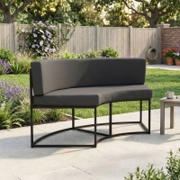 Garden set HOBEL LAGOON SOFA ROUND METAL BLACK/GREY (1) 
