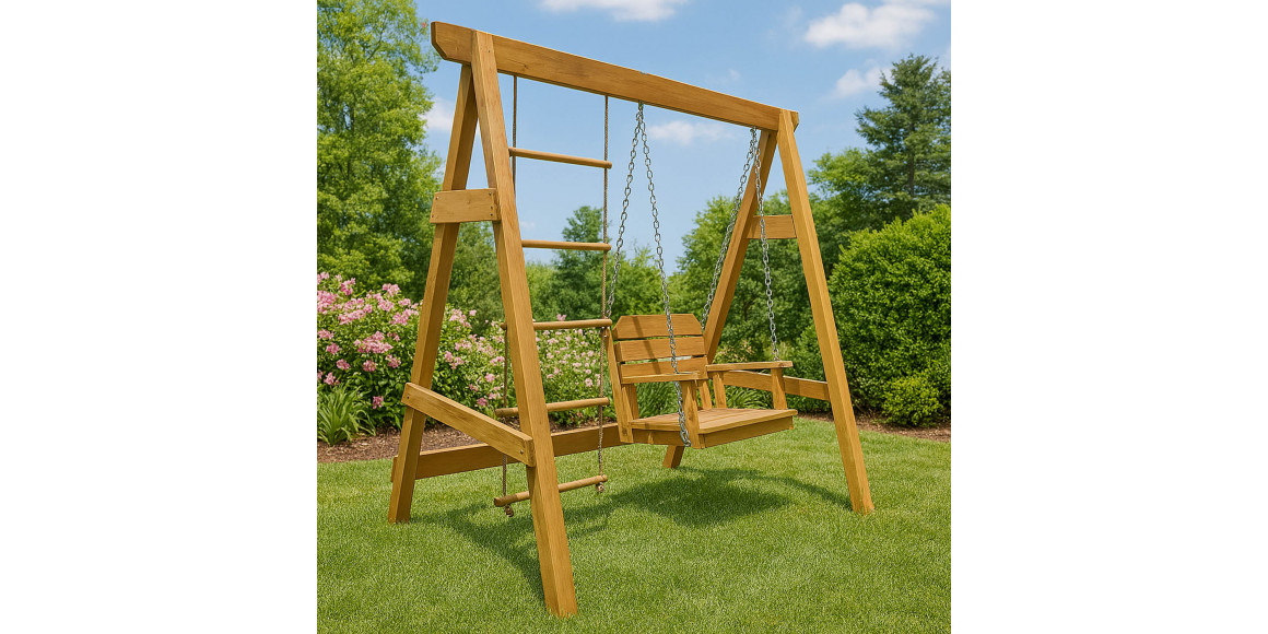 Garden rocking chair HOBEL LUNA WOOD (2) 