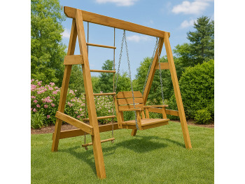 Garden rocking chair HOBEL LUNA WOOD (2) 