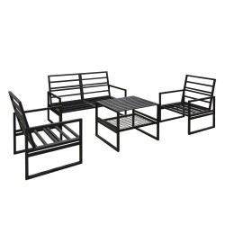 Садовый гарнитур HOBEL MIDEA 1+2+1+1 METAL (4) 