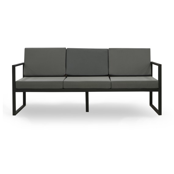 Садовый гарнитур HOBEL MOUTH 3+1+1 METAL BLACK /OXFORD-6142 (4) 
