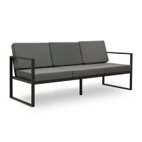 Garden set HOBEL MOUTH 3+1+1 METAL BLACK /OXFORD-6142 (4) 