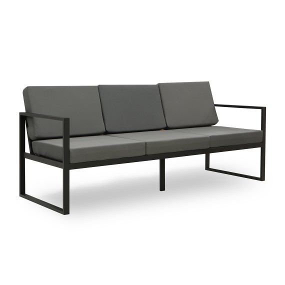 Садовый гарнитур HOBEL MOUTH 3+1+1 METAL BLACK /OXFORD-6142 (4) 