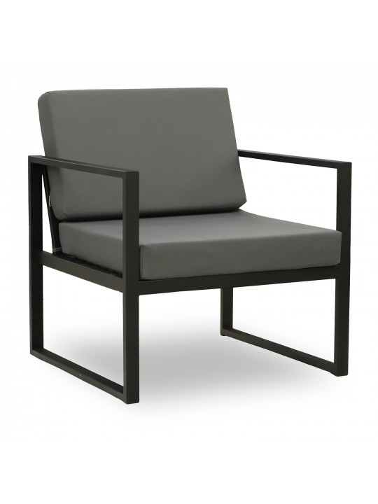 Садовый гарнитур HOBEL MOUTH 3+1+1 METAL BLACK /OXFORD-6142 (4) 