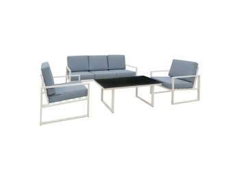 Садовый гарнитур HOBEL PIER 3+1+1 ALUM WHITE/ (4) 