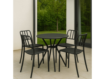Garden set KOOPMAN PS DARK GREY 1+4 (LE5000040/LE5000030)