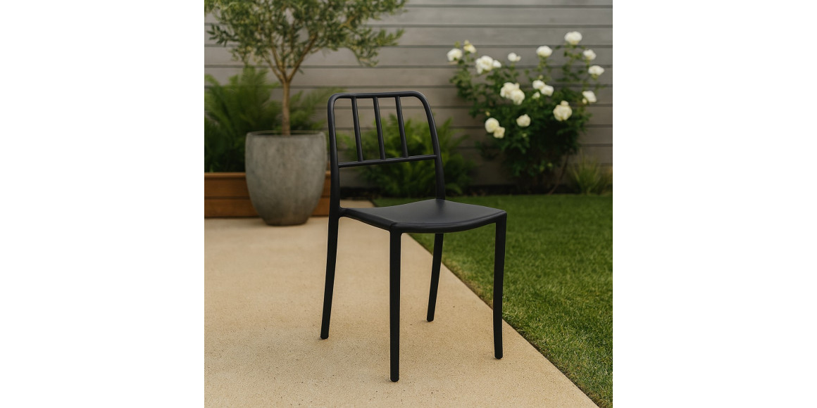 Այգու աթոռ KOOPMAN STACKABLE PP DARK GREY (LE5000030)