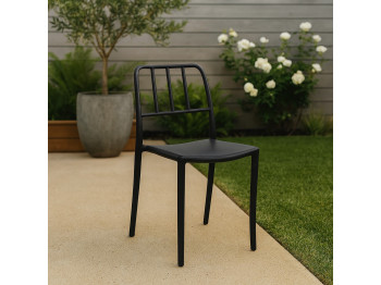 Garden chair KOOPMAN STACKABLE PP DARK GREY (LE5000030)