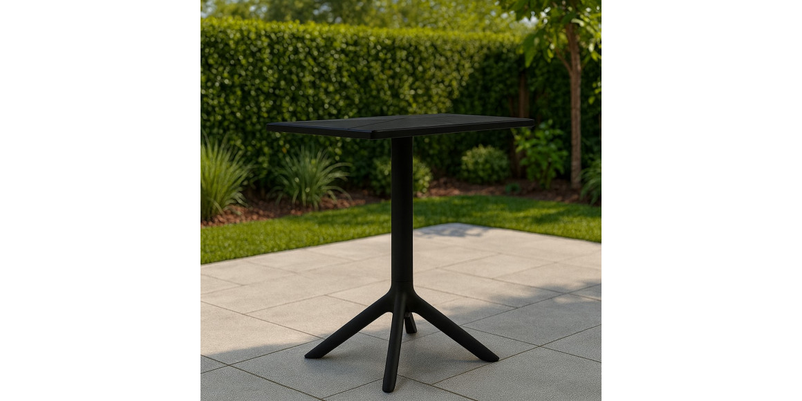 Այգու սեղան KOOPMAN TABLE SQUARE BLACK GRS PP (LF2000200)