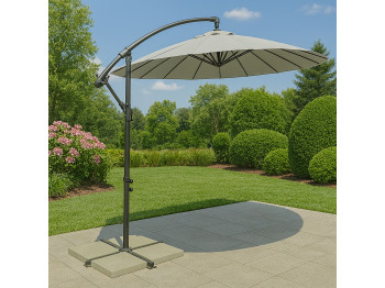 Այգու պարագաներ KOOPMAN UMBRELLA BANANA SHANGHAI GREY (4 STONE) (FC3000420)