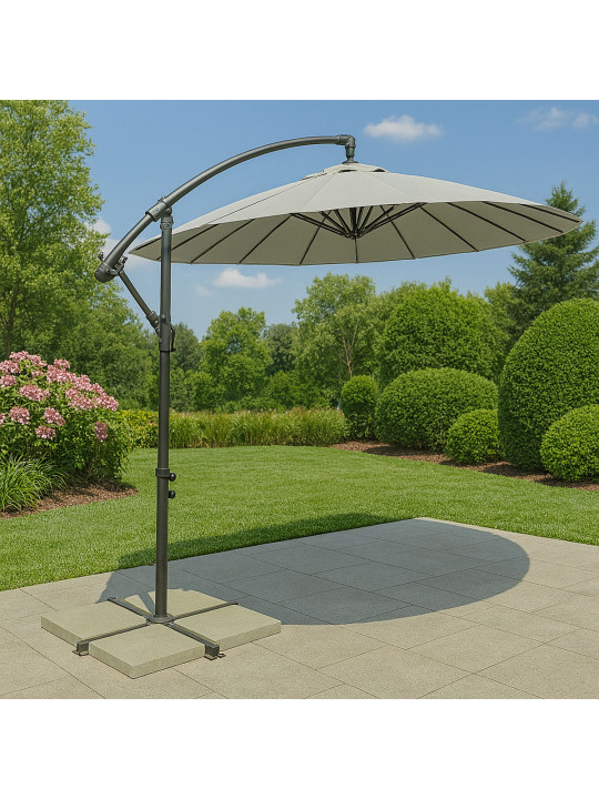 Այգու պարագաներ KOOPMAN UMBRELLA BANANA SHANGHAI GREY (4 STONE) (FC3000420)