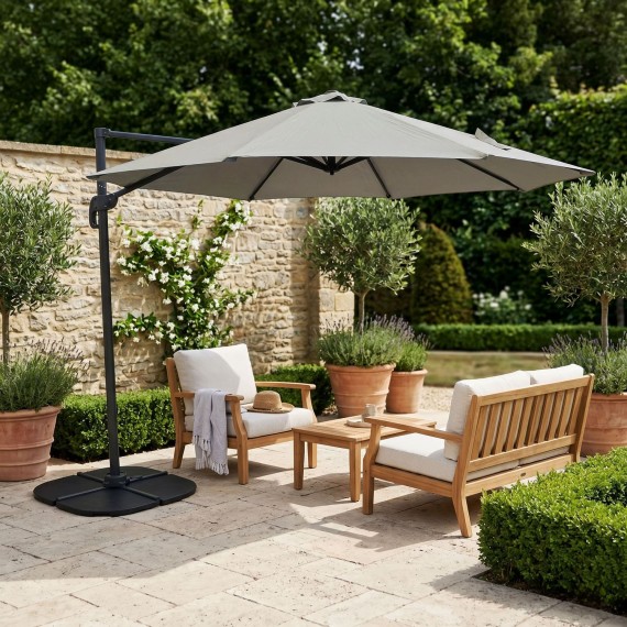 Այգու պարագաներ KOOPMAN UMBRELLA ROMA 300CM LIGHT GREY 13KG (FD4300910)
