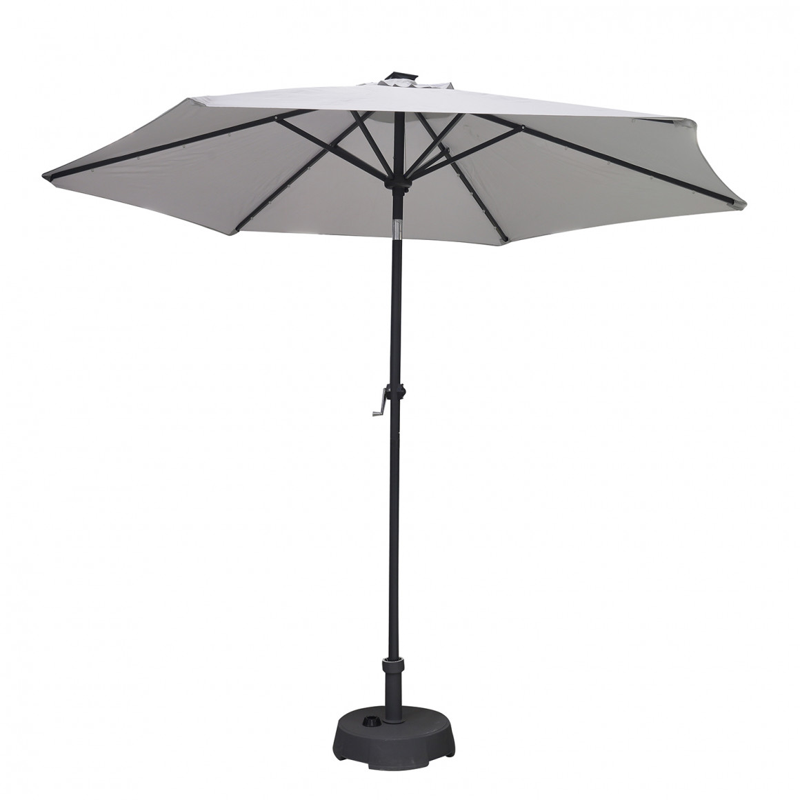 Այգու պարագաներ KOOPMAN UMBRELLA SOLAR LIGHT GREY (FD1000330/HS1100940)
