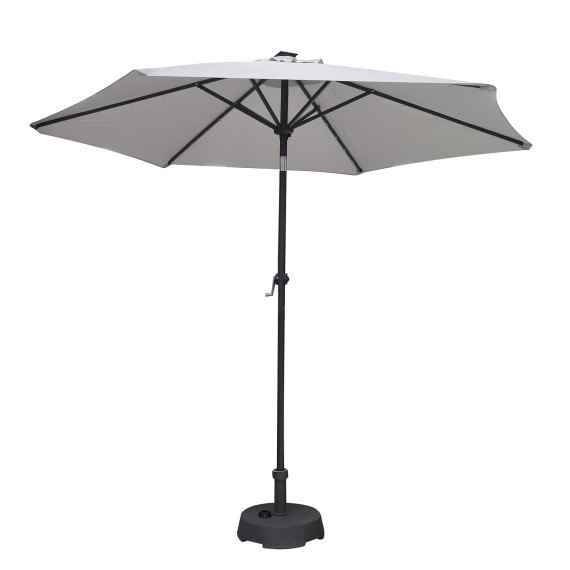 Այգու պարագաներ KOOPMAN UMBRELLA SOLAR LIGHT GREY (FD1000330/HS1100940)