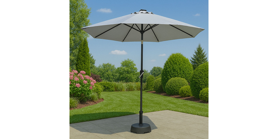 Այգու պարագաներ KOOPMAN UMBRELLA SOLAR LIGHT GREY (FD1000330/HS1100940)