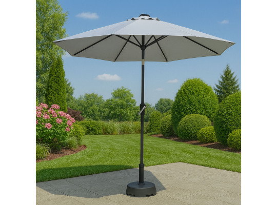Garden accessories KOOPMAN UMBRELLA SOLAR LIGHT GREY (FD1000330/HS1100940)