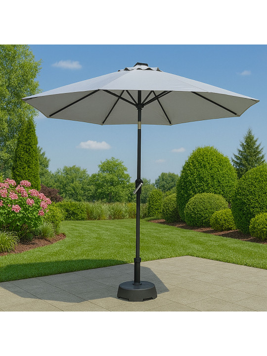 Այգու պարագաներ KOOPMAN UMBRELLA SOLAR LIGHT GREY (FD1000330/HS1100940)