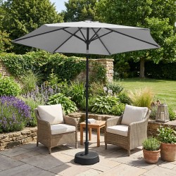 Garden accessories KOOPMAN UMBRELLA SOLAR LIGHT GREY (FD1000330/HS1100940)