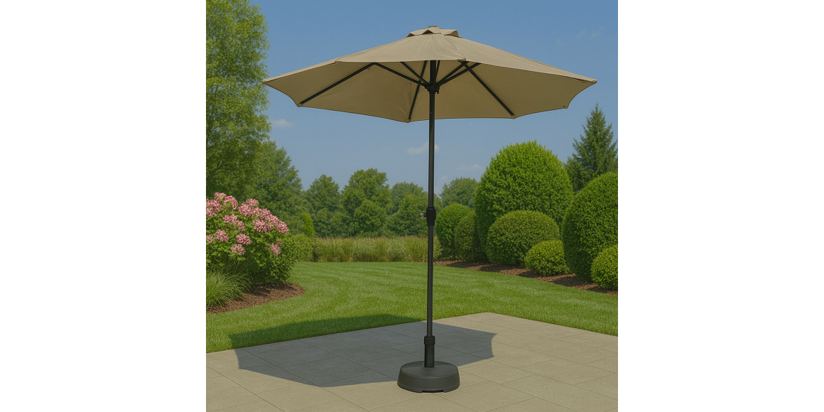 Garden accessories KOOPMAN UMBRELLA SOLAR TAUPE DIA 270CM (FD1000320/HS1100940)