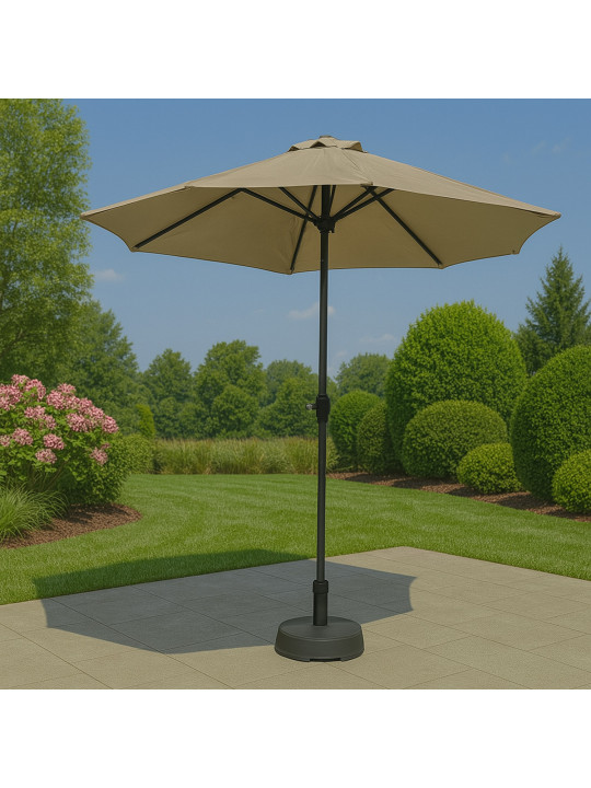 Garden accessories KOOPMAN UMBRELLA SOLAR TAUPE DIA 270CM (FD1000320/HS1100940)