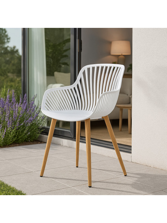 Garden chair KOOPMAN WHITE GRS PP 1PCS (LF2000050)
