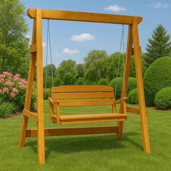 Garden rocking chair HOBEL WINGS WOOD (2) 