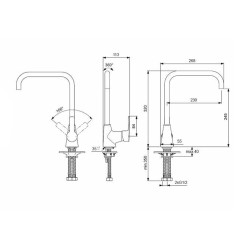 Kitchen tap VIDIMA UNO СМЕСИТЕЛЬ (B0879AA)