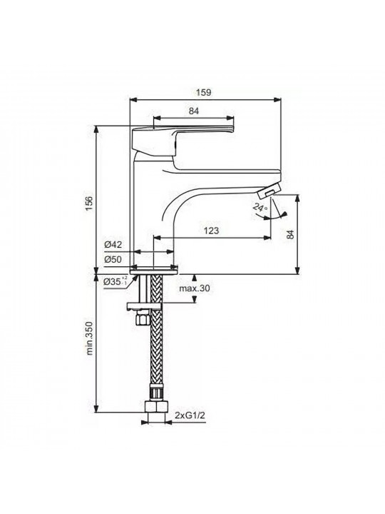 Shower-tap IDEAL STANDARD VIDIMAUNO BSN MXR RMTD CHROME RUS (B2010AA)