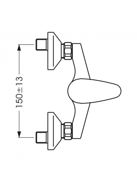 Shower-tap IDEAL STANDARD ORION SHR MXR EXPSD CHROME & KIT (BA003AA)