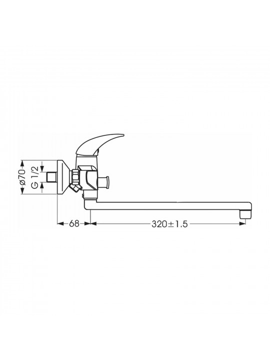 Ցնցուղ-ծորակ IDEAL STANDARD BSH/BSN MXR EXPSD CHROME & KIT (BA005AA)