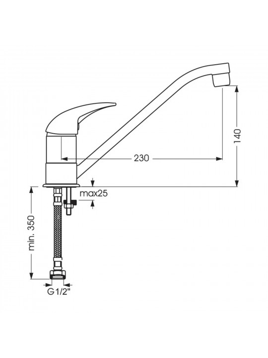 Shower-tap IDEAL STANDARD ORION SNK MXR R-MTD CHROME (BA006AA)