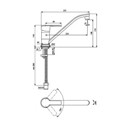 Shower-tap IDEAL STANDARD VIDIMAUNO SNK MXR R-MTD CHR T.SLDR/SPT (BA241AA)
