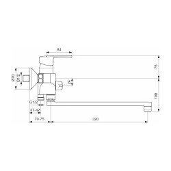Душ-кран IDEAL STANDARD VIDIMAUNO BSH/BSN MXR EXP CDR T.SPT/320 (BA320AA)